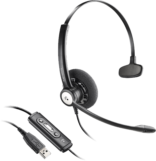 Plantronics slúchadlá ENTERA HW111N-USB-M na jedno ucho