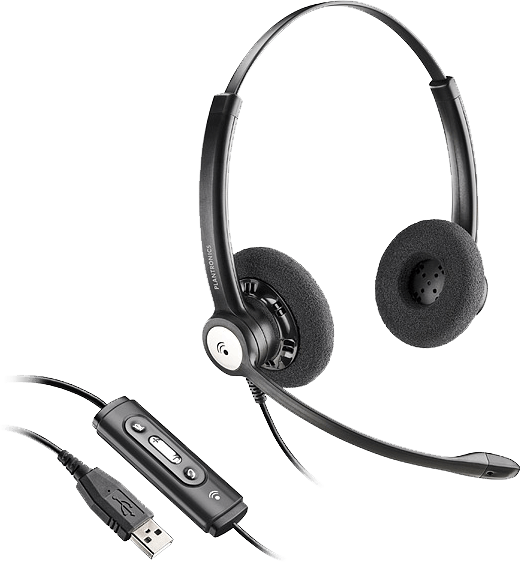 Plantronics slúchadlá ENTERA HW121N-USB-M na obe uši