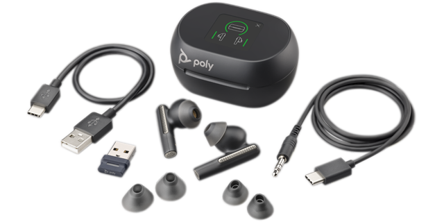 Poly Voyager Free 60+ UC, USB-A,Dotykový display nabíjacieho púzdra